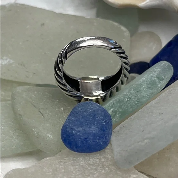 David Yurman Sapphire Cable Dome Ring - Picture 10 of 12